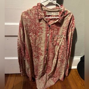Magnolia Pearl Adison Workshirt | Red Floral | XL